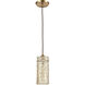 Roubaix 1 Light 5 inch Satin Brass Mini Pendant Ceiling Light