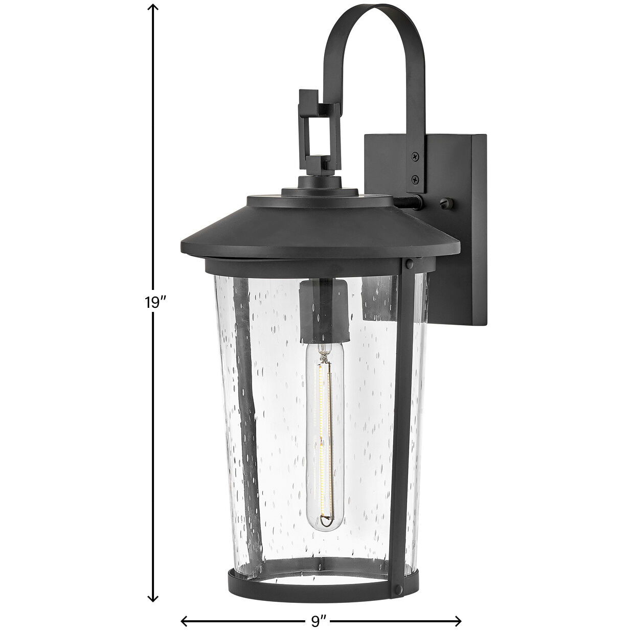 Banks LED 19 inch Black Outdoor Wall Mount