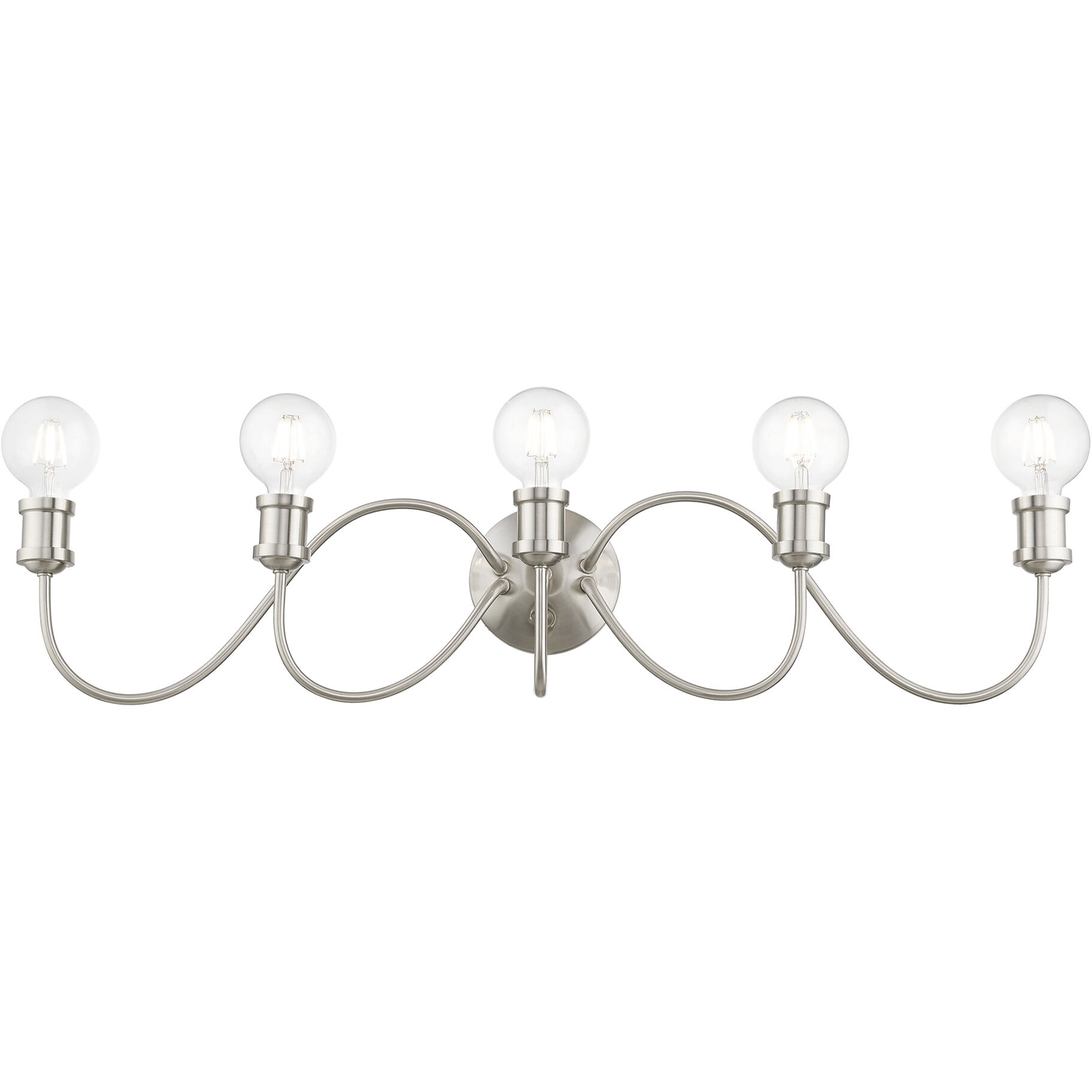 Lansdale 5 Light 34 inch Brushed Nickel Vanity Sconce Wall Light, Large