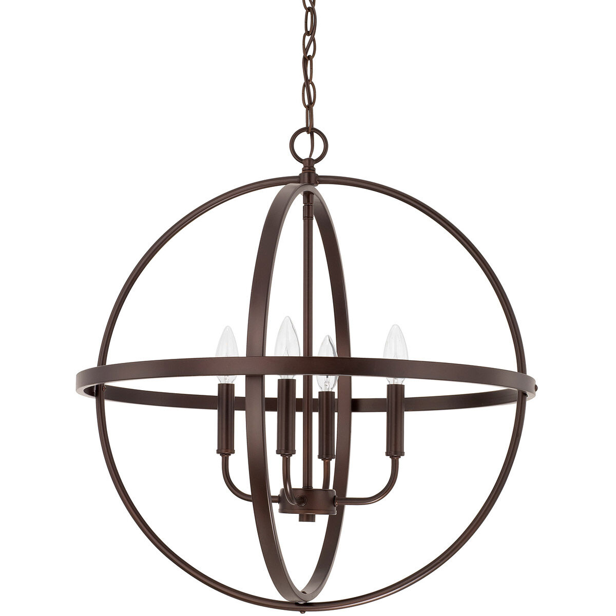 Elijah 4 Light 23 inch Bronze Pendant Ceiling Light