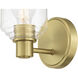 Vessair 1 Light 5 inch Vintage Brass Wall Sconce Wall Light