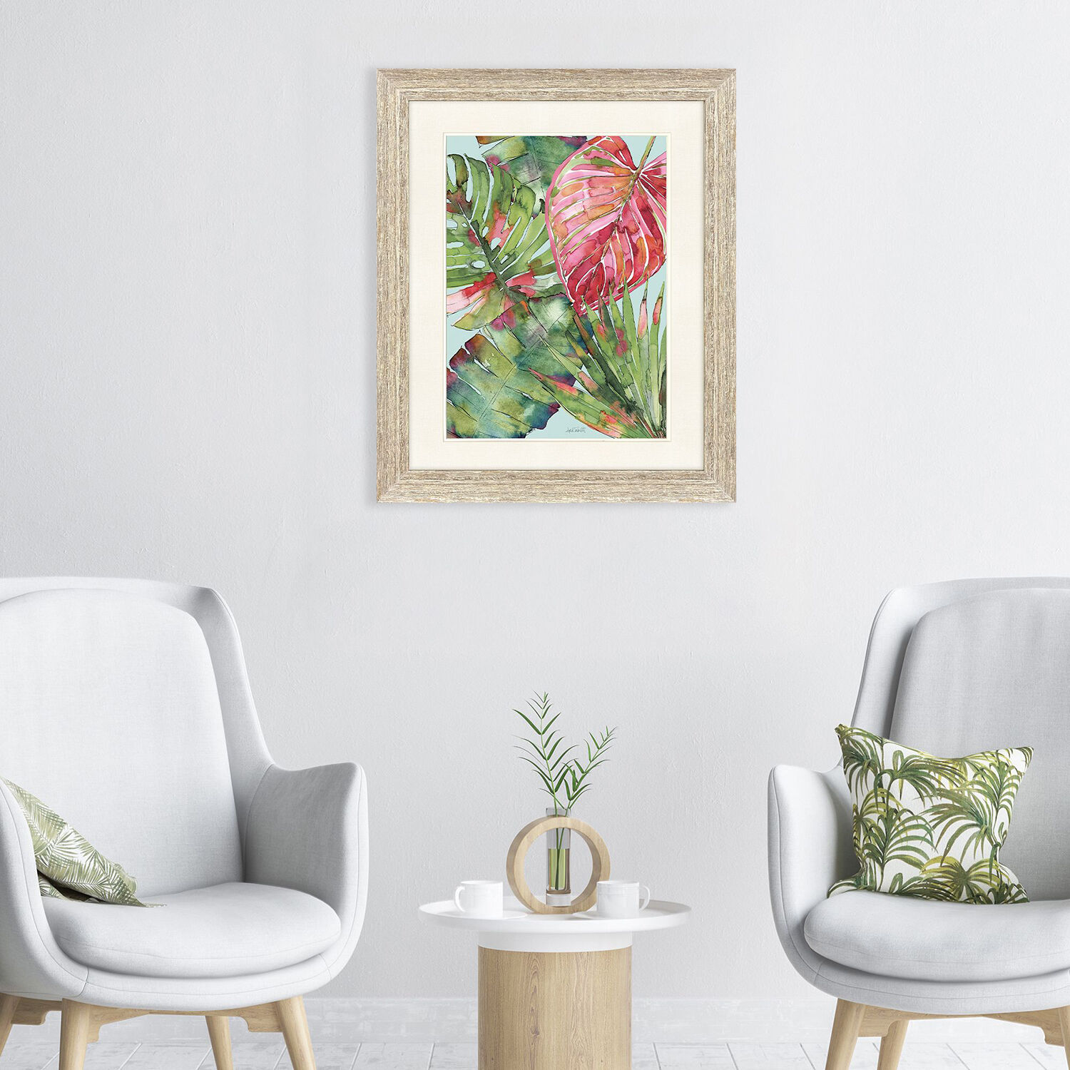 Palm Springs Green and Red and Pink and Purple Framed Art, Propac