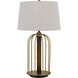 Sevran 31 inch 150 watt Antique Brass and Rubber Wood Table Lamp Portable Light