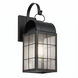 Durham 1 Light 15 inch Matte Black Outdoor Sconce in Seedy Glass, Brass Traditions by Innovations Lighting