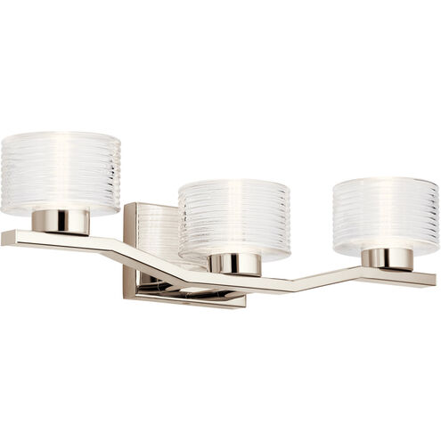 Lasus LED 24 inch Polished Nickel Wall Mt Bath 3 Arm Wall Light