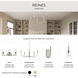 Reines 3 Light 22.75 inch Brushed Nickel Bath Vanity Wall Light