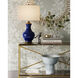 Lilou 31 inch 150 watt Blue and Antique Brass Table Lamp Portable Light