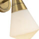 Willard 1 Light 6 inch Vintage Brass Bath Vanity Light Wall Light in Opal Glass