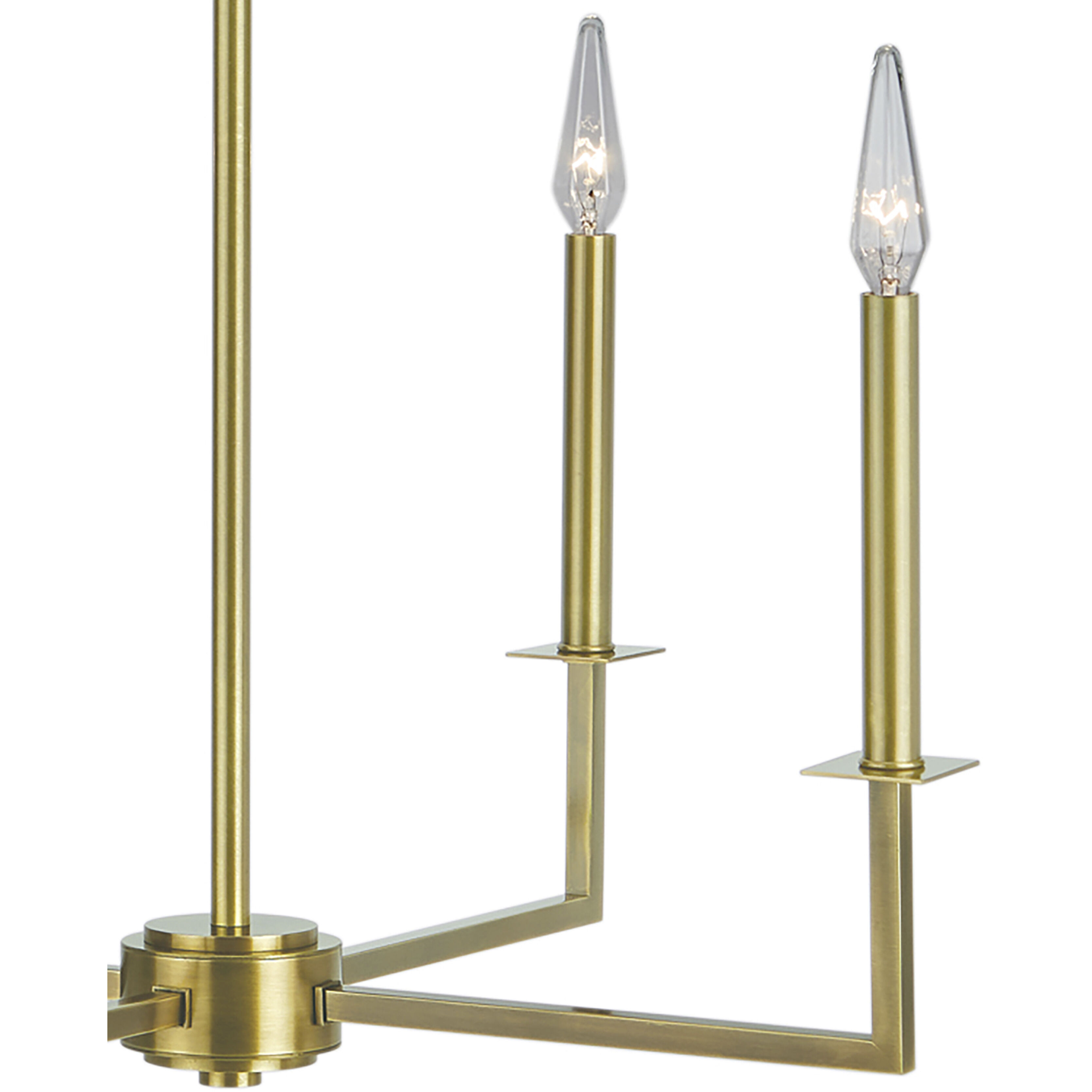 Ray 4 Light 25.13 inch Aged Brass Chandelier Ceiling Light