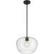 Pomari 1 Light 14 inch Matte Black Pendant Ceiling Light