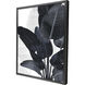 Palm Noir Blue and White Framed Art