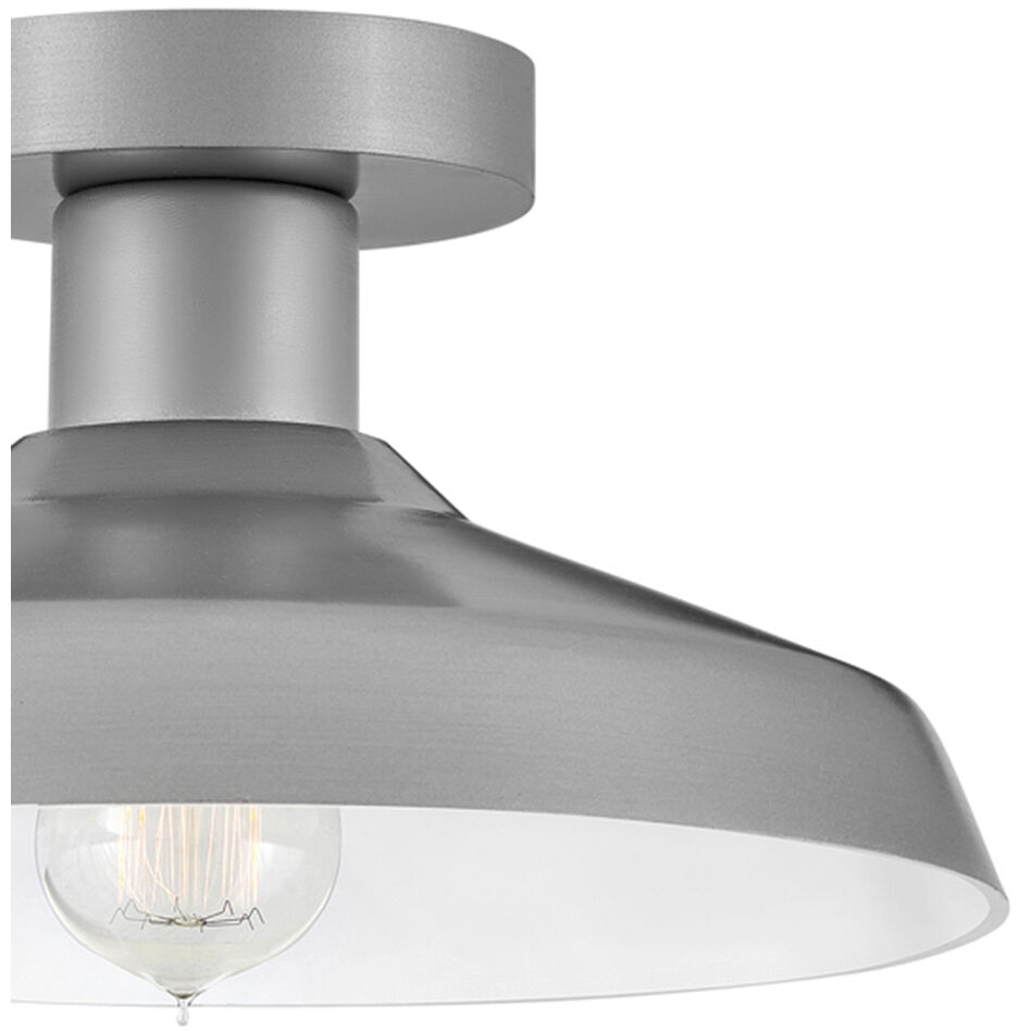 Coastal Elements Forge 1 Light 12 inch Antique Brushed Aluminum Outdoor Flush Mount