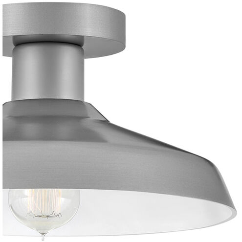 Coastal Elements Forge 1 Light 12 inch Antique Brushed Aluminum Outdoor Flush Mount