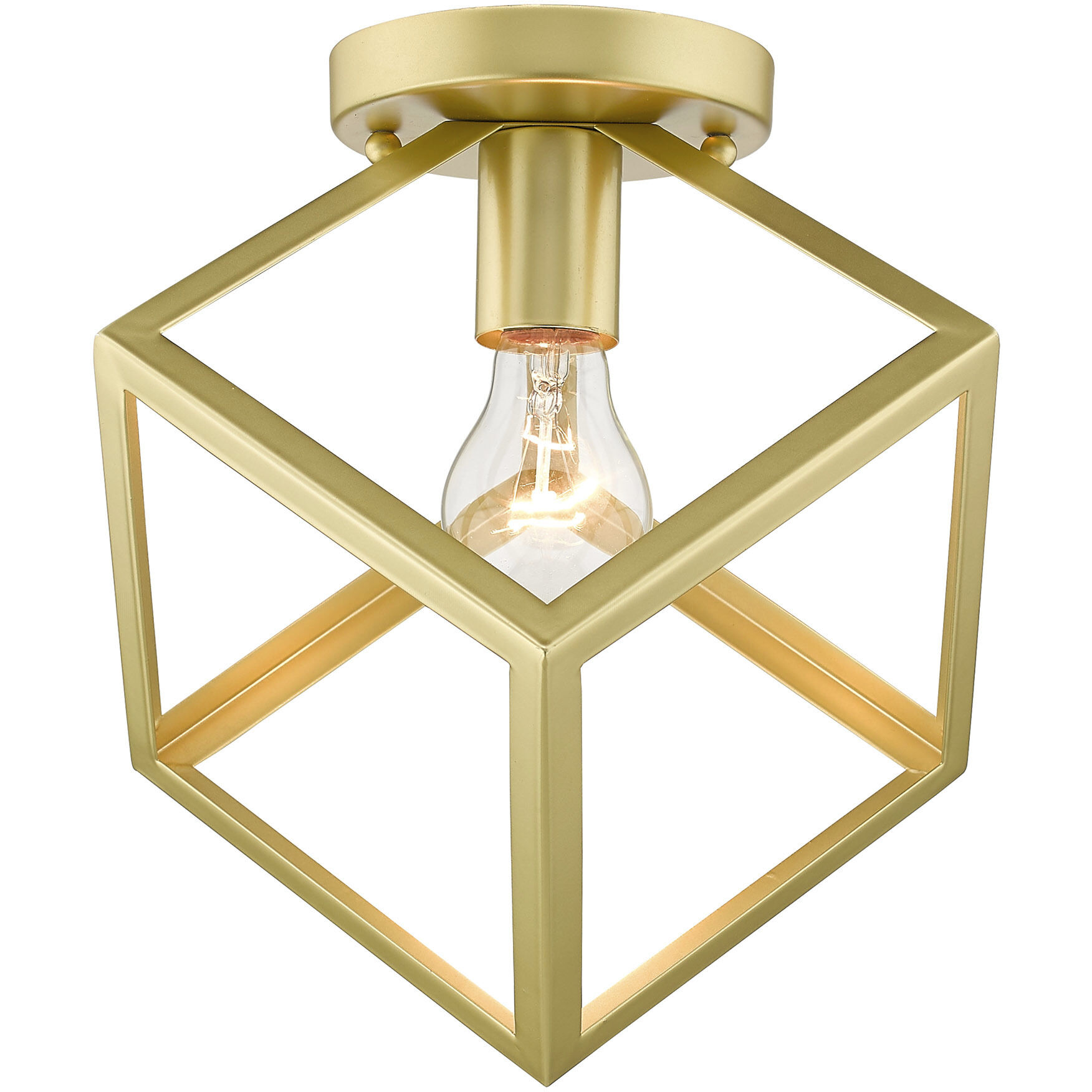 Cassio 1 Light 11.25 inch Olympic Gold Flush Mount Ceiling Light