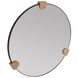 Clasp Bronze and Faux Travertine Mirror