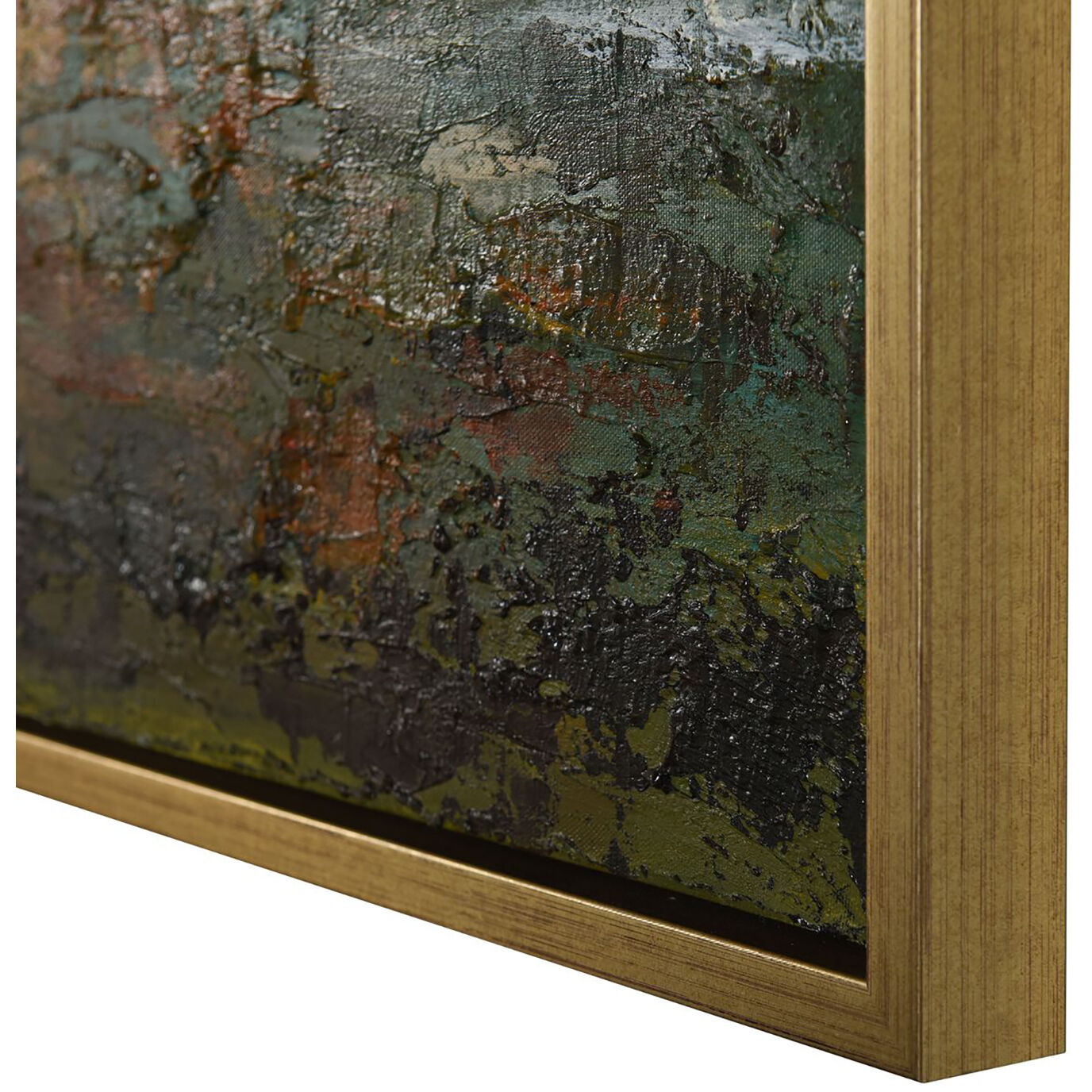 Cameron Blue and Green and Multicolor and Gold Wall Art