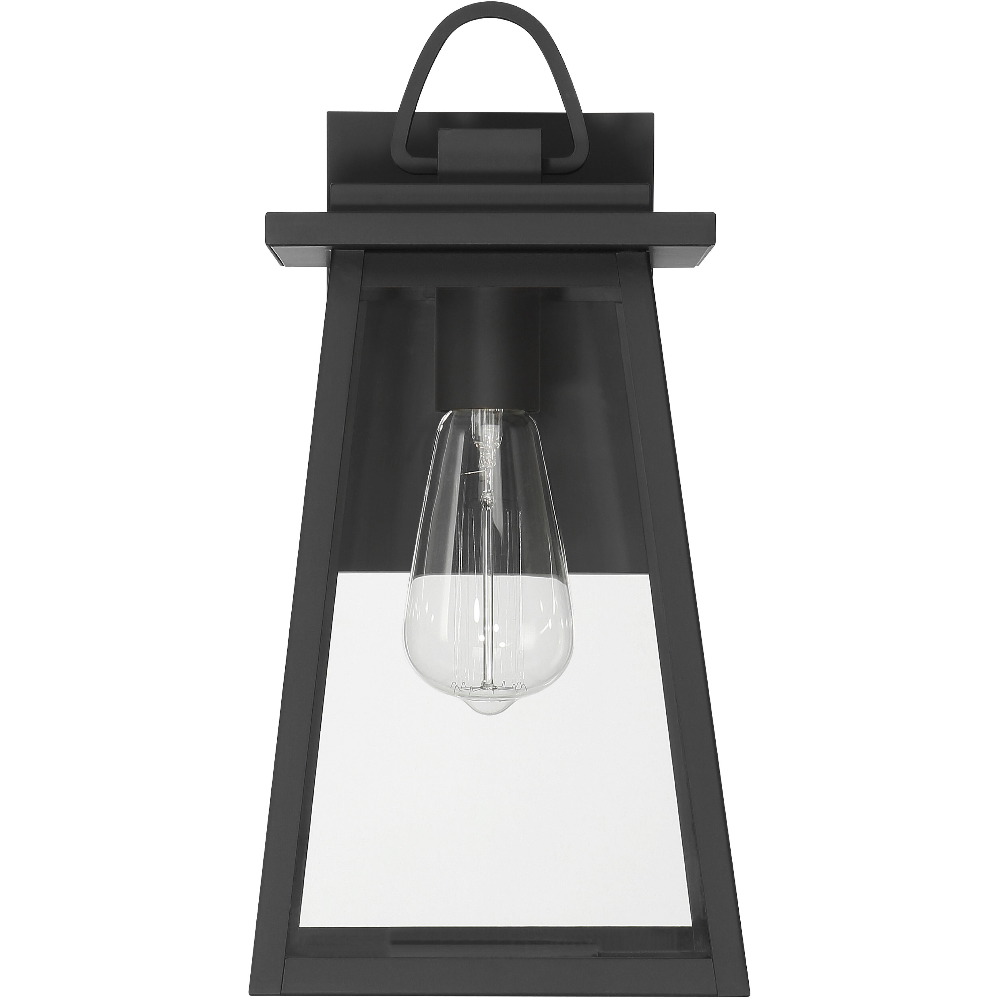 Ivory Dusk 1 Light 14 inch Matte Black Outdoor Wall Light, Medium