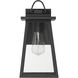 Ivory Dusk 1 Light 14 inch Matte Black Outdoor Wall Light, Medium