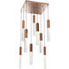 Axis LED 24 inch Burnished Bronze Multi-Pendant Ceiling Light