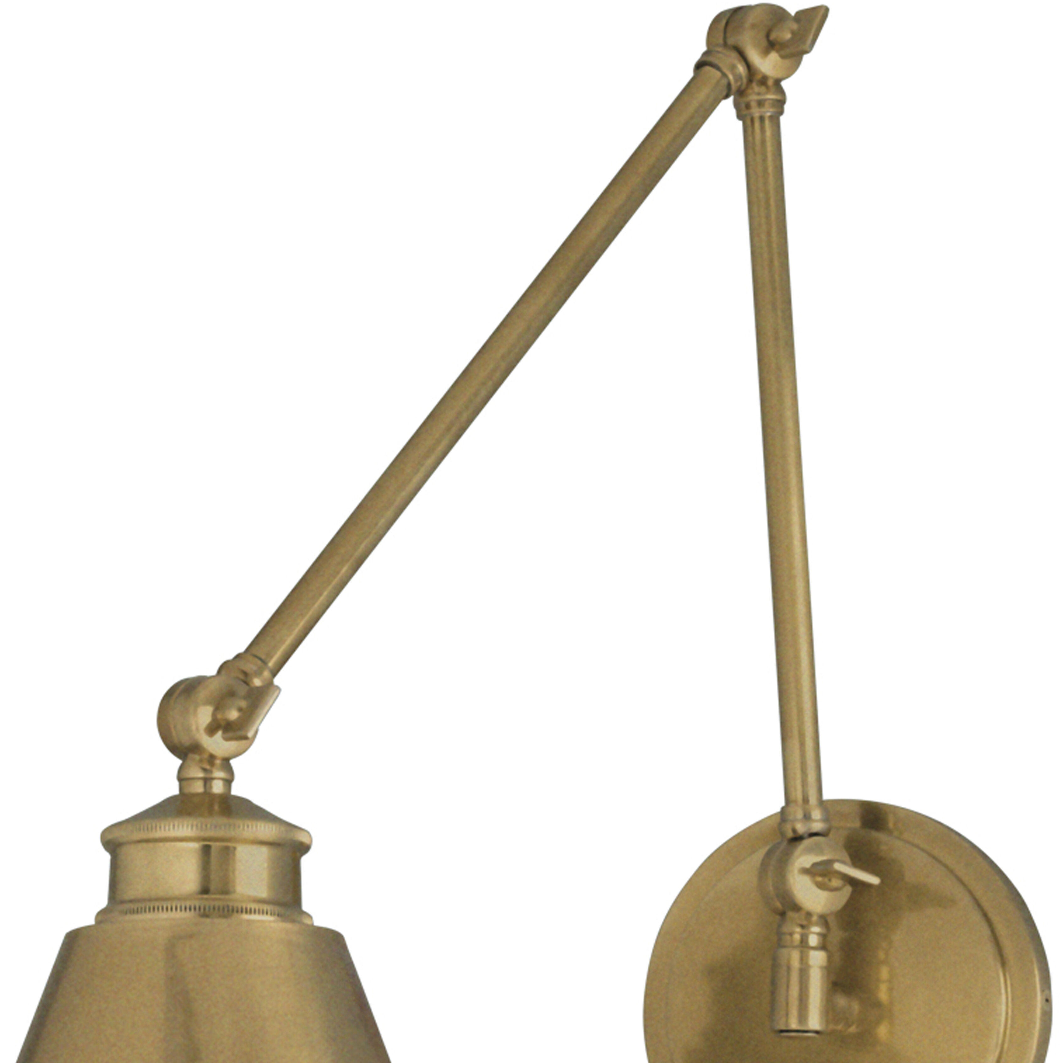 Aidan 8 inch Aged Brass Swingarm Sconce Wall Light