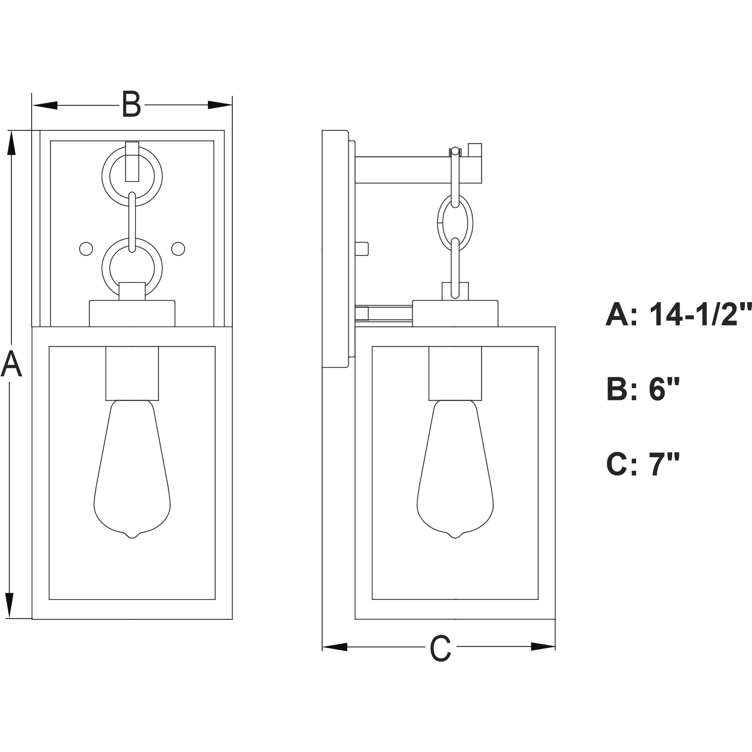 Berkley 1 Light 14.5 inch Textured Black Outdoor Wall Lantern