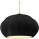 Radiance Collection - Fluted Pendant Ceiling Light in Brushed Nickel, Dedicated LED, Beige Twist Cord, Carbon Matte Black, Form+Finish+Function