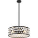 Canada 3 Light 19.7 inch Black Chandelier Ceiling Light