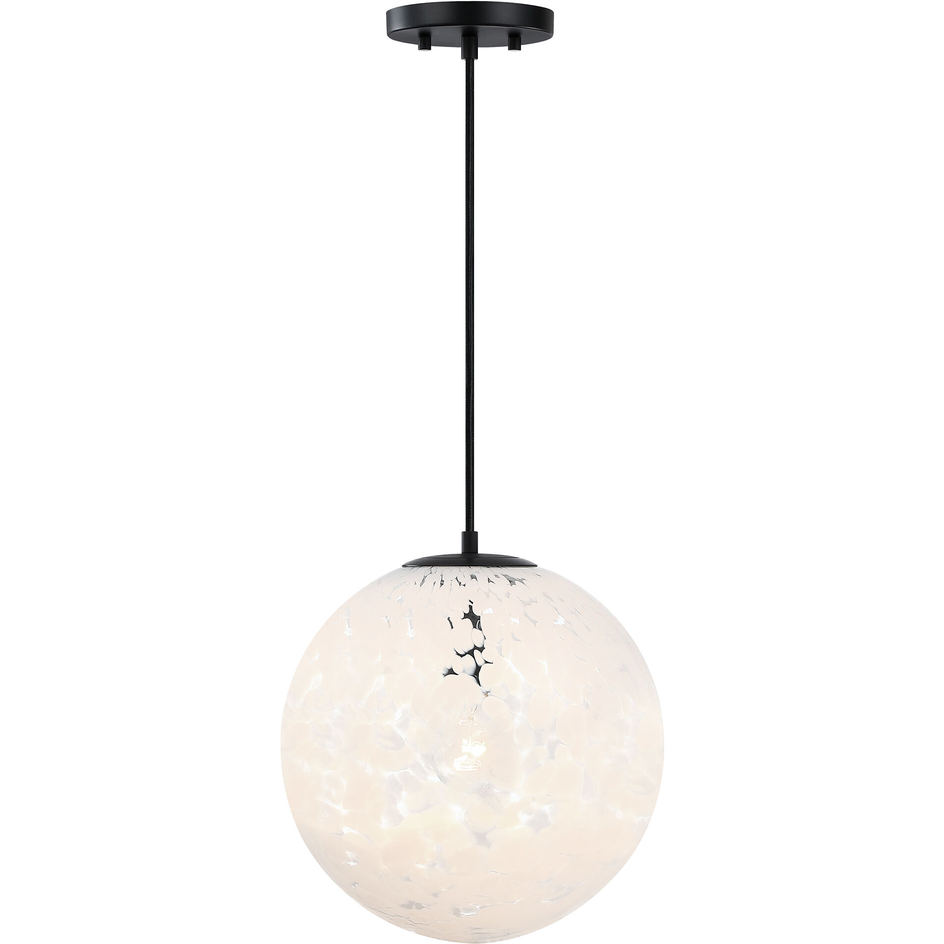 Circo 1 Light 12 inch Matte Black Pendant Ceiling Light