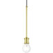Lansdale 1 Light 5 inch Satin Brass Single Pendant Ceiling Light, Single