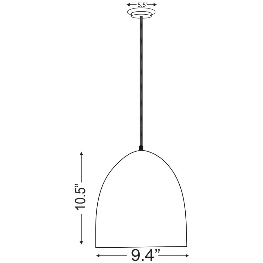 Z-Studio 1 Light 9.5 inch Yellow Pendant Ceiling Light