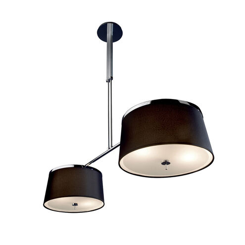 Leila 8 Light 13 inch Aluminum With Chrome Accent Pendant Ceiling Light