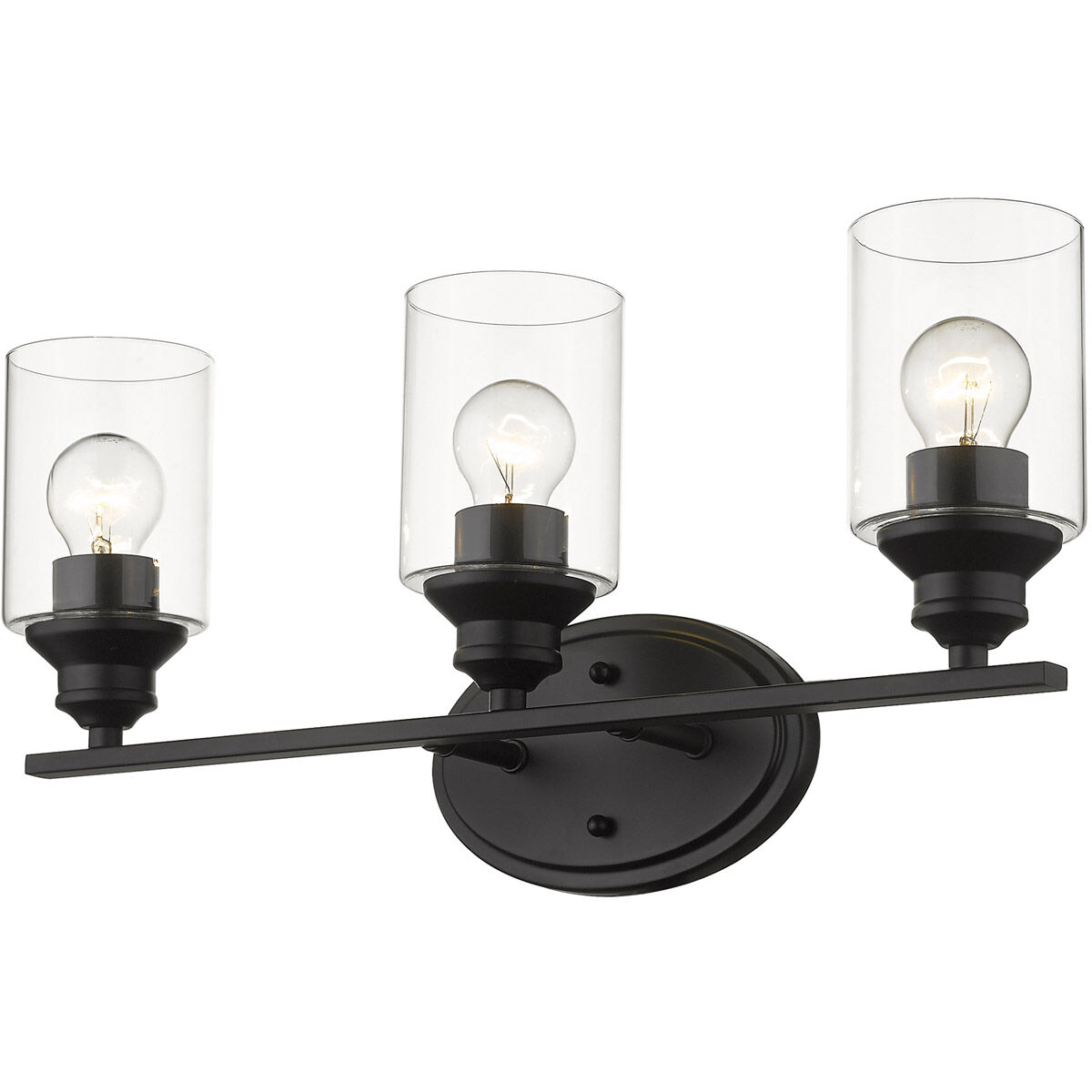 Gemma 3 Light 22 inch Matte Black Vanity Light Wall Light