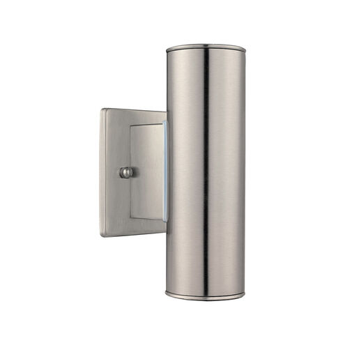 Riga 2 Light 8 inch Stainless Steel Outdoor Sconce