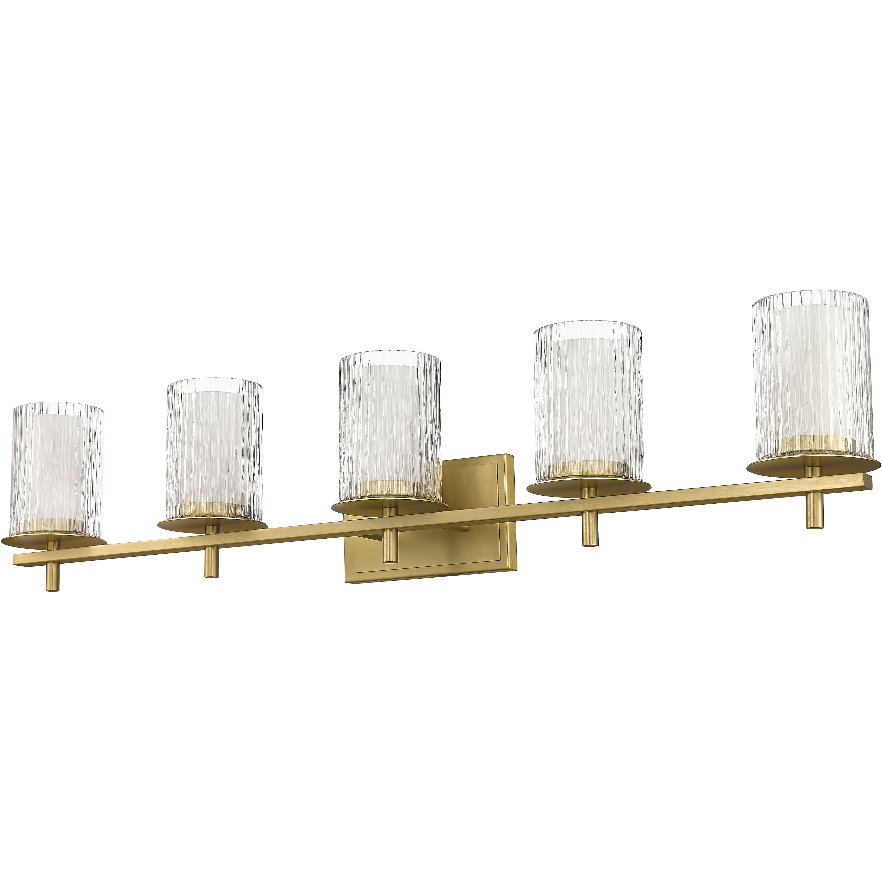 Grayson 5 Light 40 inch Modern Gold Vanity Wall Light