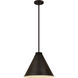 Eaton 1 Light 18 inch Bronze Plate Pendant Ceiling Light