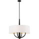 Patchwork 4 Light 24 inch Black with Satin Brass Pendant Ceiling Light in Black/Satin Brass
