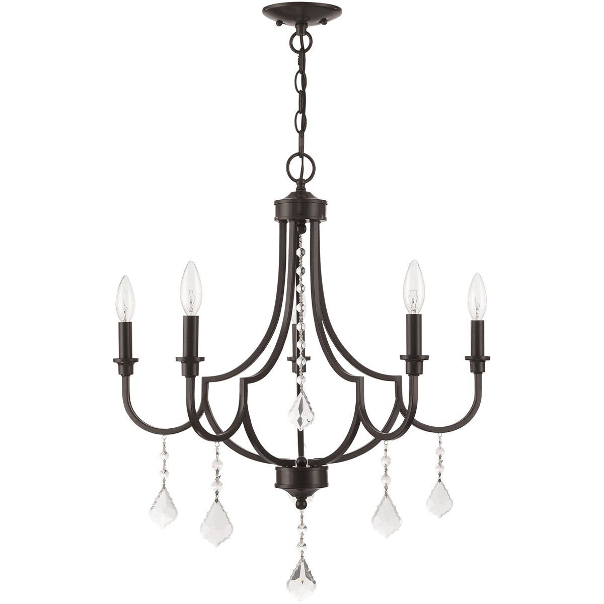 Glendale 5 Light 25 inch English Bronze Chandelier Ceiling Light