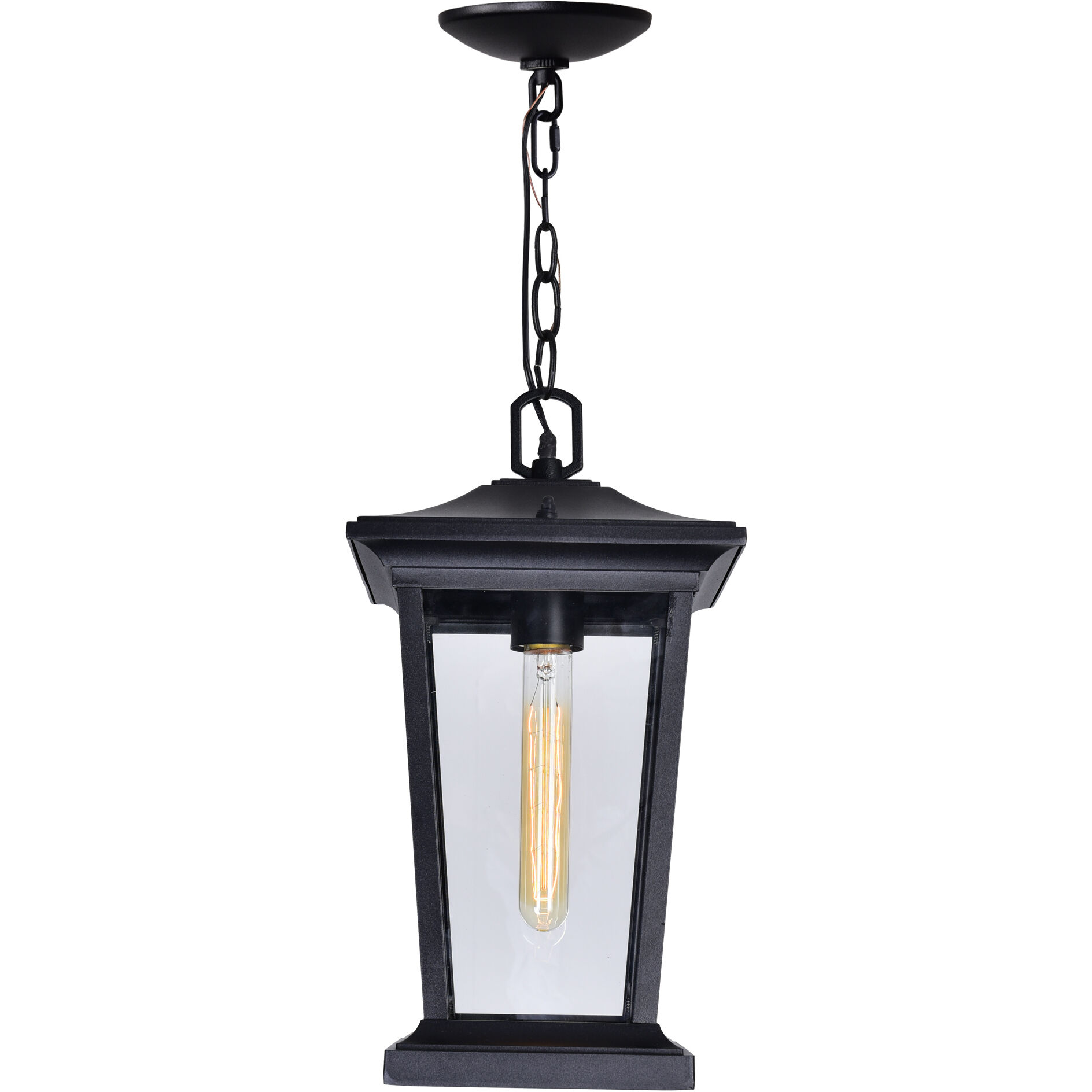Leawood 1 Light 8 inch Black Outdoor Hanging Light