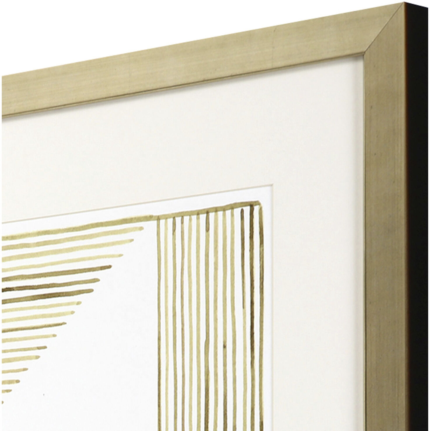 Welded Mesh Brown and Metallic and Neutral and White Framed Art