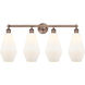 Cindyrella 4 Light 34 inch Antique Copper Bath Vanity Light Wall Light in Cased Matte White