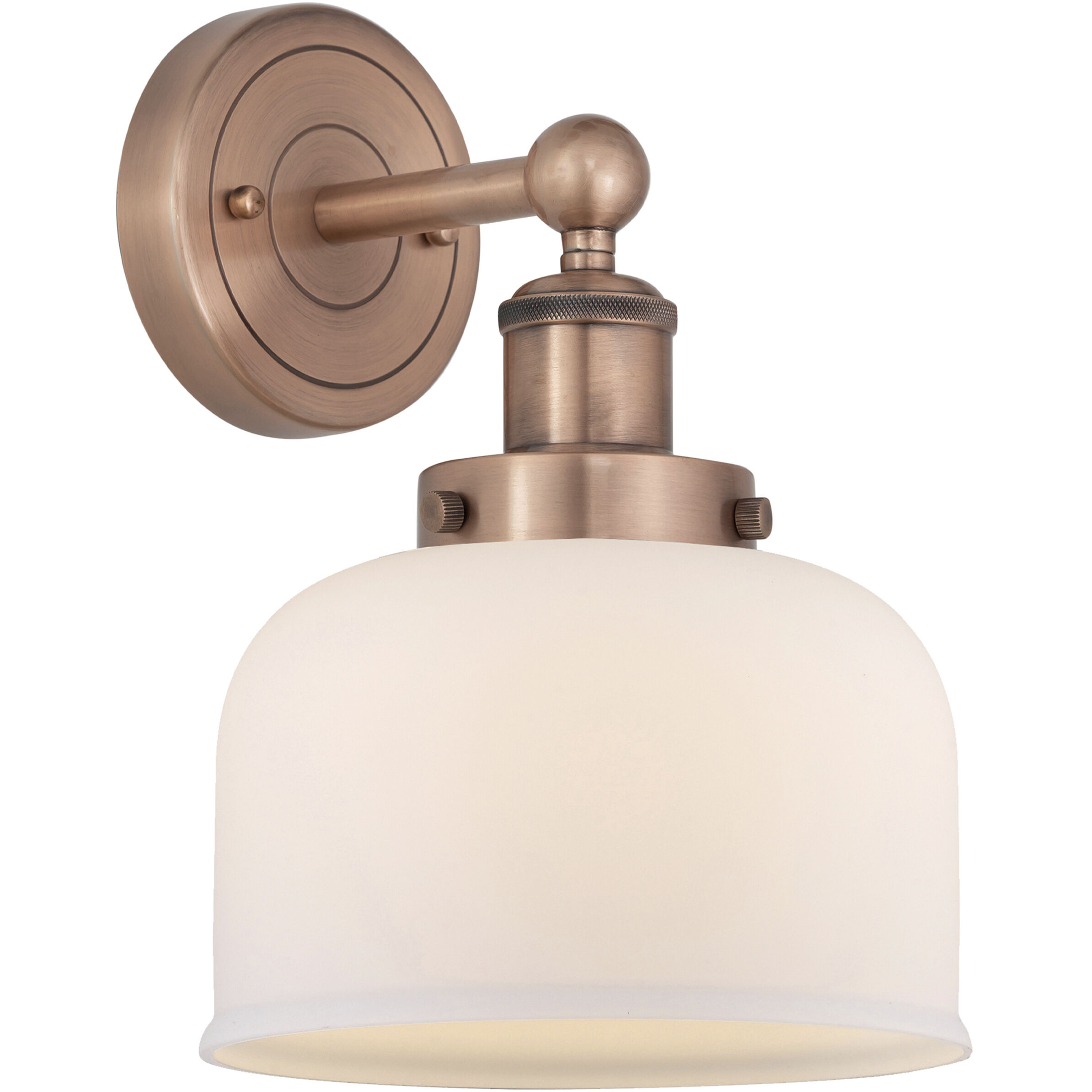 Bell Sconce Wall Light in Antique Copper, Matte White