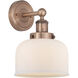 Bell Sconce Wall Light in Antique Copper, Matte White