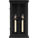 Leyna 2 Light 18 inch Textured Black Outdoor Wall Lantern