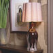 Beatriz 38.19 inch 100.00 watt Brown Drip-Effect with Vintage Brass Table Lamp Portable Light