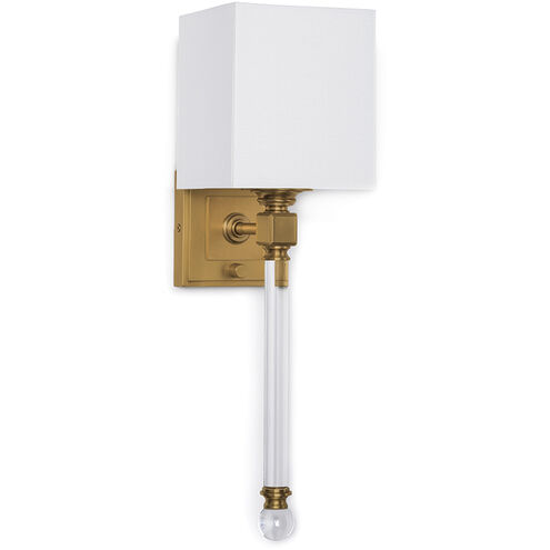 Regina Andrew Crystal Tail 1 Light 6 inch Natural Brass Wall Sconce Wall Light 15-1010NB - Open Box