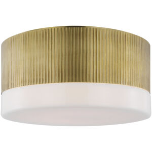 Thomas O'Brien Ace LED 12 inch Hand-Rubbed Antique Brass Flush Mount Ceiling Light