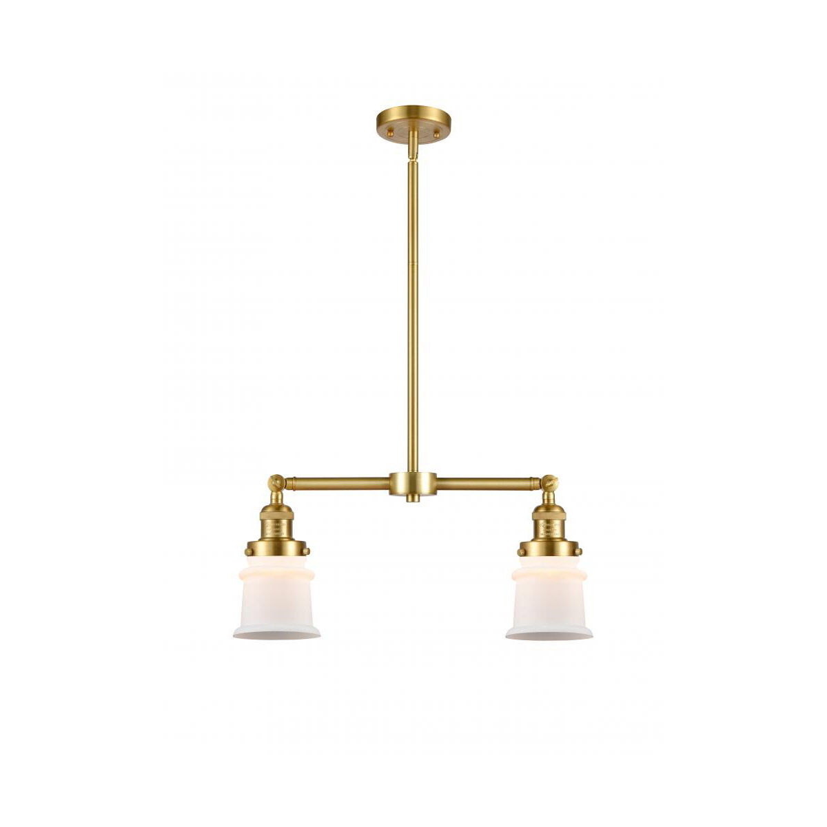 Franklin Restoration Small Canton LED 21 inch Satin Gold Chandelier Ceiling Light in Matte White Glass, Franklin Restoration