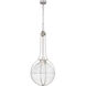 Chapman & Myers Gracie LED 19.25 inch Polished Nickel Captured Globe Pendant Ceiling Light, Large
