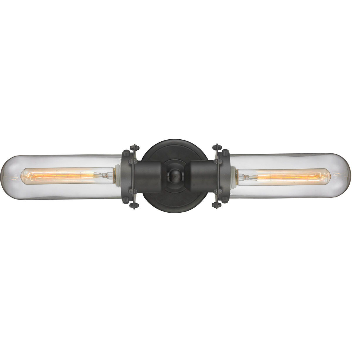 Austere Centri 2 Light 22 inch Oil Rubbed Bronze Bath Vanity Light Wall Light in Incandescent, Clear Glass, Austere