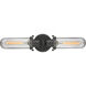 Austere Centri 2 Light 22 inch Oil Rubbed Bronze Bath Vanity Light Wall Light in Incandescent, Clear Glass, Austere